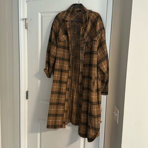 BOUTIQUE  soft plaid shacket worn once! Size LG!